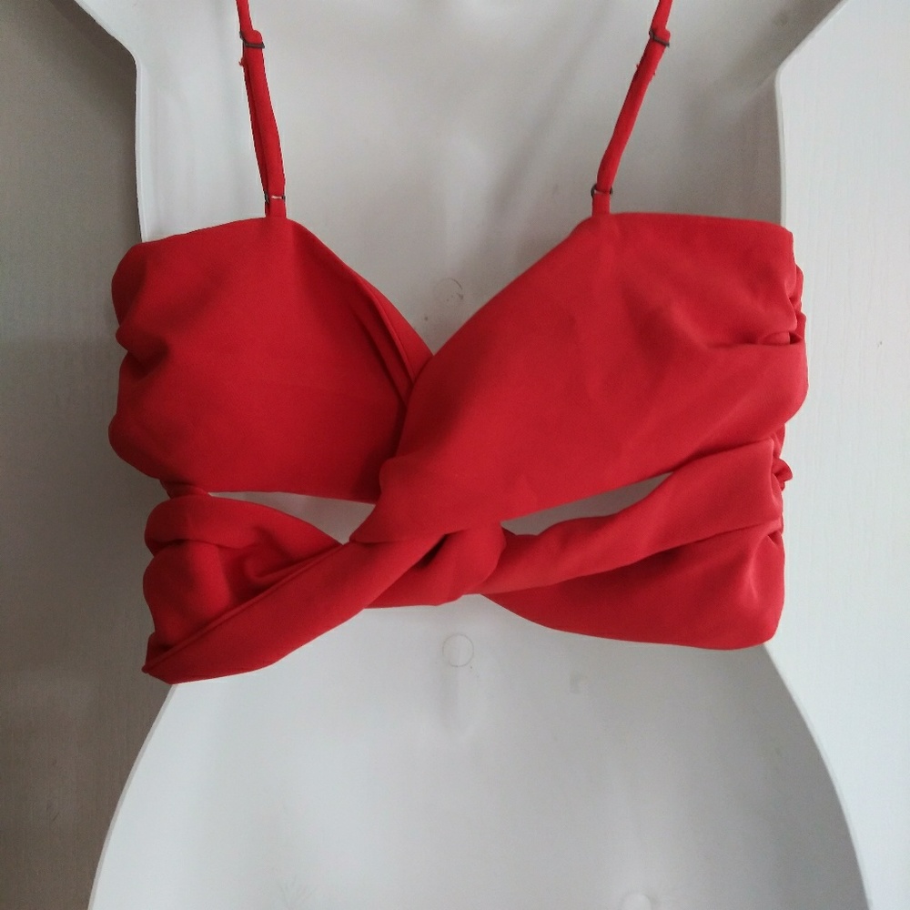Kendall + Kylie orange Bandeau Top - Picture 2 of 4